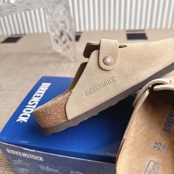 Birkenstock Boston taupe suede mule clogs - Picture 5 of 5